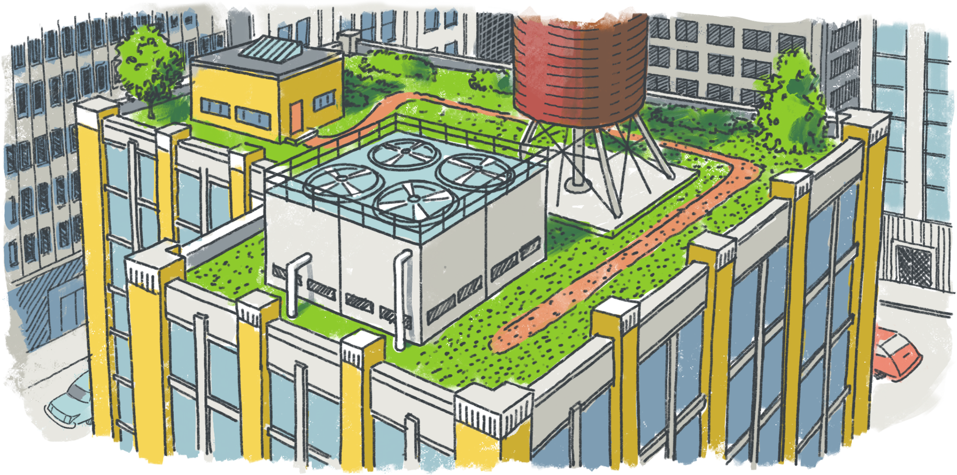 Cooling Tower illustration, Lane Engineering